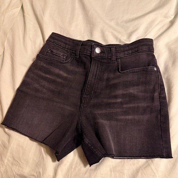 Lee Black Denim Shorts - Size 8 - Picture 1 of 11